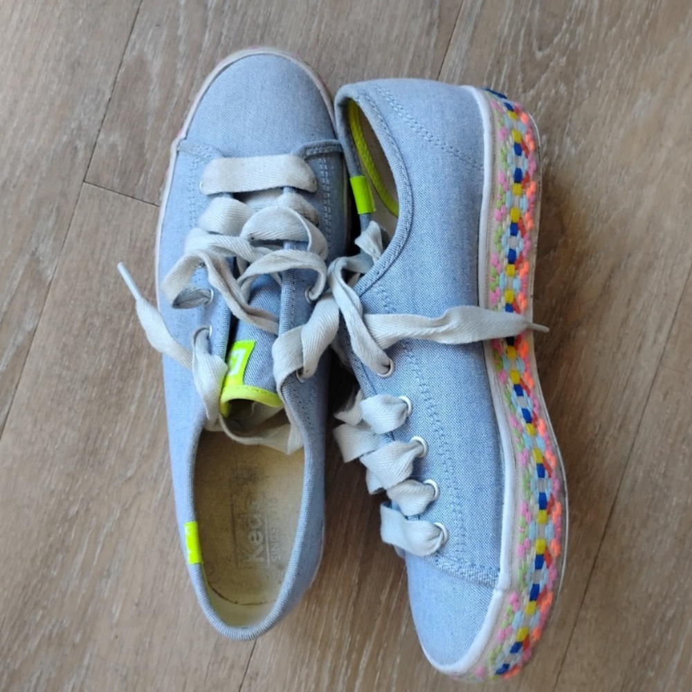 Keds Blue Sneakers with colorful soles - Picture 3 of 12